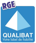 Logo RGE Qualibat, certification pour entreprises du bâtiment spécialisées dans la rénovation énergétique